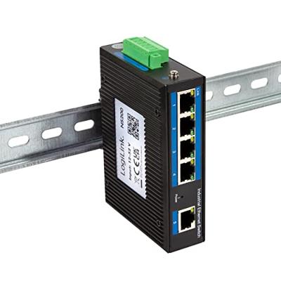 LogiLink NS200 NS200 Industrial Ethernet Switch 5 poorten 10 / 100 MBit/s PoE-functie