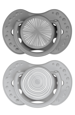 Difrax LOVI Dynamic Pacifier 0-3 months Harmony Dark Grey Light Grey - Fopspeen Difrax LOVI Dynamic Pacifier 0-3 months Harmony Dark Grey Light Grey - Fopspeen