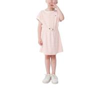 Gestroomde badjas voor meisjes PETIT BATEAU abrikoos - thumbnail