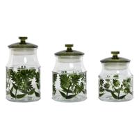 Set van 3 Potjes Home ESPRIT Groen Kristal 1,2 L 3 Onderdelen - thumbnail