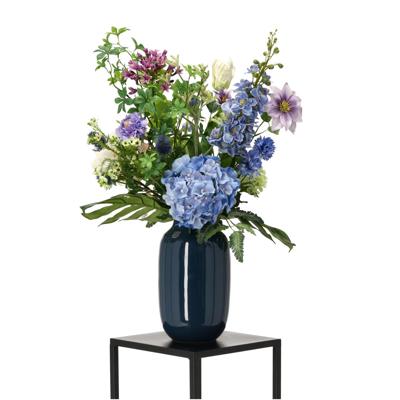 Handgebonden kunstboeket Maeve Riga - Wit/Blauw