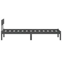 Bedframe massief grenenhout grijs 90x190 cm UK Single - thumbnail