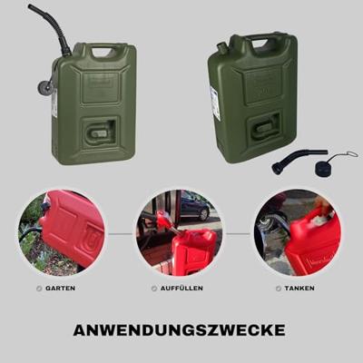 Hunersdorff Brandstofjerrycan | inhoud 20 l | olijfgroen HDPe | L350xB165xH495mm | 1 stuk - 802000 - 802000 - thumbnail