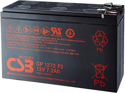 CSB Battery GP 1272 Standby USV Loodaccu 12 V 7.2 Ah Loodvlies (AGM) (b x h x d) 150 x 97 x 65 mm Kabelschoen 6.35 mm Onderhoudsvrij, Geringe zelfontlading,