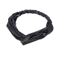 2 PCS Fashion Velvet Wide Cross Knot Headbands Women Elastic Hair Bands(Gray) - thumbnail