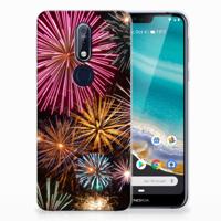 Nokia 7.1 | Sillicone Back Cover | Vuurwerk - thumbnail