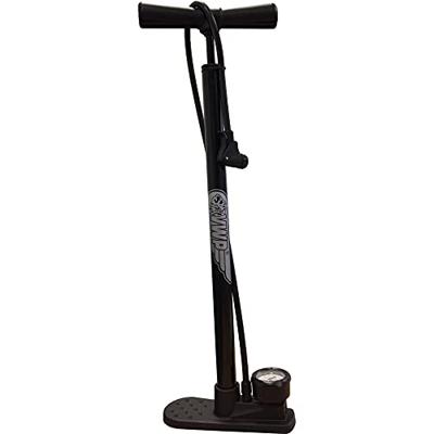 VWP vloerpomp met manometer staal gf-03 zwart