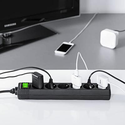 Hama Stekkerdoos, 6-voudig, schakelaar, 1,4 m Kabel Zwart - thumbnail