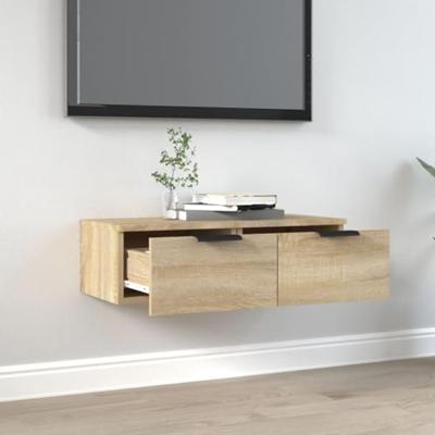 Wandkast 68x30x20 cm bewerkt hout sonoma eikenkleurig Wandkast 68x30x20 cm bewerkt hout sonoma eikenkleurig