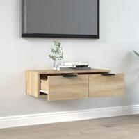 Wandkast 68x30x20 cm bewerkt hout sonoma eikenkleurig - thumbnail