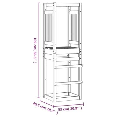 VidaXL Speeltoren 53x46,5x169 cm massief douglashout