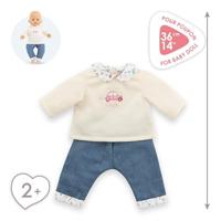 Corolle t-shirt en spijkerbroek voor babypop, 36cm - thumbnail