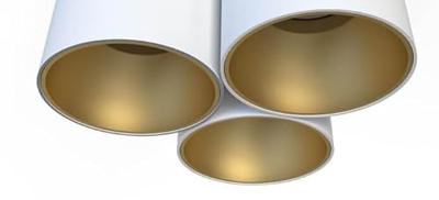 Lyora 3-lichts plafondlampEye Tone wit met goud - 7666