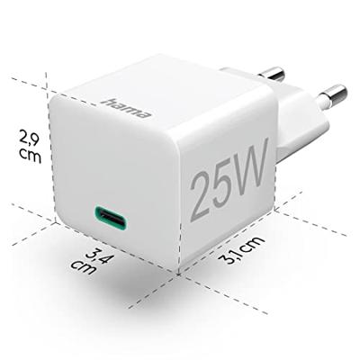 Hama Snellader USB-C PD/Qualcomm® Mini-oplader 25 W Wit