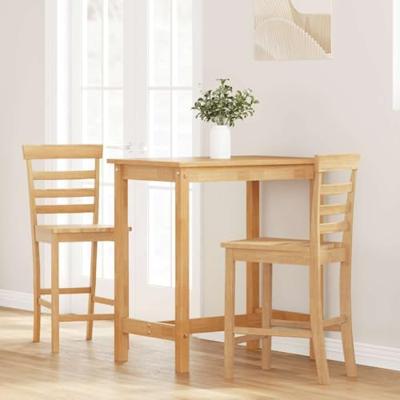 Barkrukken 2 st massief houtrubber naturel Barkrukken 2 st massief houtrubber naturel