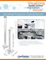 Manhattan 424820 Beamer-plafondbeugel Kantelbaar, Draaibaar Afstand vloer-plafond (max.): 106 cm Zilver - thumbnail