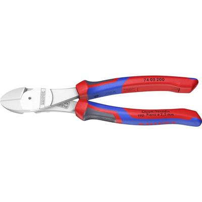 Knipex Kracht-Zijsnijtang | 200 mm Lengte | Meer-Componentengrepen | Verchroomd - 74 05 200 SB
