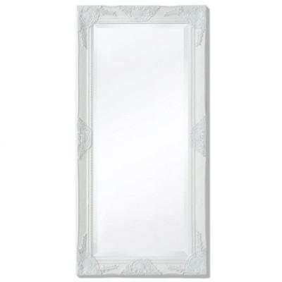 Wandspiegel Barok 100 x 50 cm wit