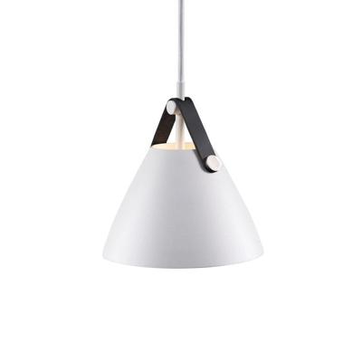 op=op Hanglamp wit leer &apos;Strap 16&apos; GU10 Design For The People 16 cm