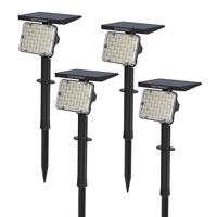Set van 4 Eagle solar Prikspots - Incl. Schemerschakelaar - PIR - CCT 3000K en 4000K - 4 lichtstanden - 200lm - 6-12 uur brandtijd - Kantelbaar - IP65 waterdicht - Tuinspot - thumbnail