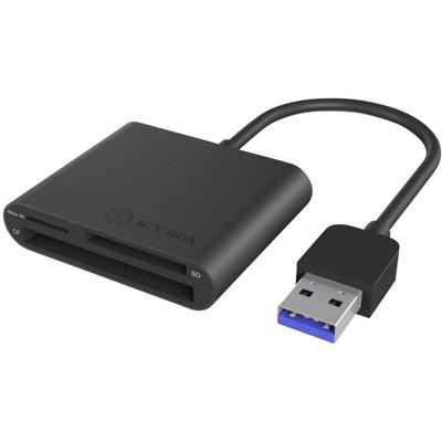 ICY BOX IB-CR301-U3 Externer Multi Card Reader (CF, SD, Micro SD) mit USB 3.0 Hostanschl Externe geheugenkaartlezer / hub USB-A 3.0 Zwart ICY BOX IB-CR301-U3 Externer Multi Card Reader (CF, SD, Micro SD) mit USB 3.0 Hostanschl Externe geheugenkaartlezer / hub USB-A 3.0 Zwart