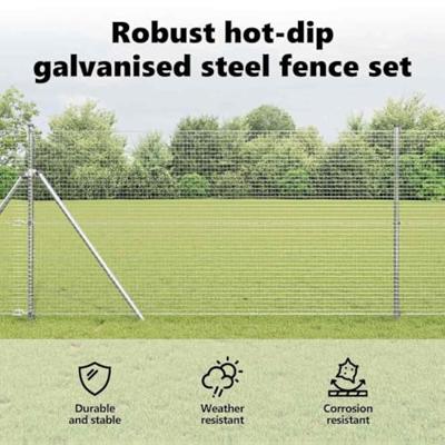 VidaXL Afrasteringspaal zilver 25 x 1,2 m (25 x 25 mm gaas) staal