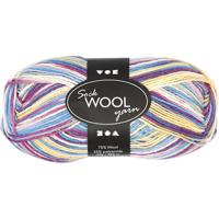 Creativ Company Sokkengaren, l: 200 m, paars/roze harmonie, 50 gr/ 1 bol - thumbnail