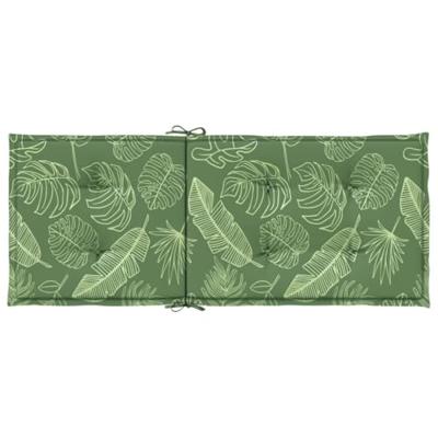 Stoelkussens hoge rugleuning 4 st bladpatroon stof