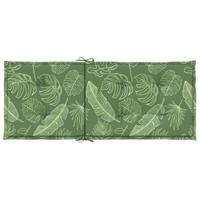 Stoelkussens hoge rugleuning 4 st bladpatroon stof - thumbnail