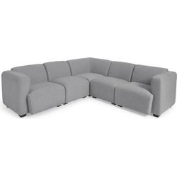 Kave Home 5-zits Hoekbank Legara Lichtgrijs Kave Home 5-zits Hoekbank Legara Lichtgrijs