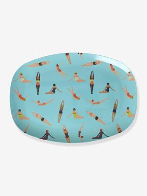 Rechthoekig bord van melamine RETRO SWIMSTER RICE hemelsblauw