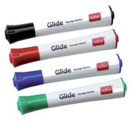 Nobo Glide whiteboardmarker, pak van 4 stuks, geassorteerde kleuren - thumbnail