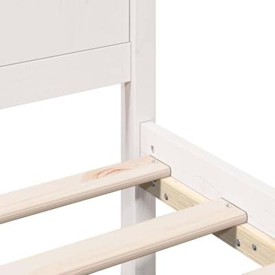 Bedframe Wit 140 x 200 cm Massief grenenhout Bedframe Wit 140 x 200 cm Massief grenenhout