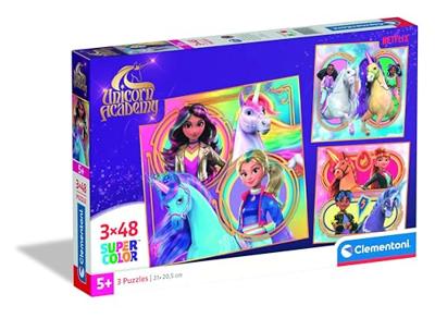 Clementoni puzzel unicorn academy - 3x48st.