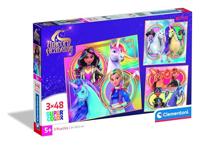 Clementoni puzzel unicorn academy - 3x48st. - thumbnail
