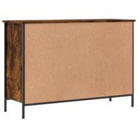 Schoenenkast 100x35x70 cm bewerkt hout gerookt eikenkleurig - thumbnail