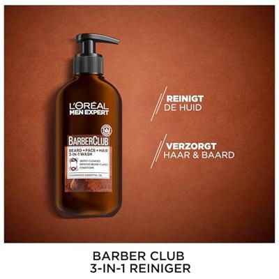 L&apos;Oréal Paris Men Expert BarberClub Baard, Gezicht & Haar Wash