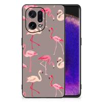 OPPO Find X5 Dierenprint Telefoonhoesje Flamingo - thumbnail
