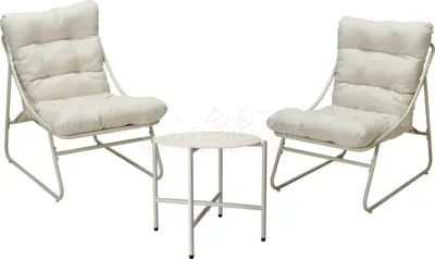 ProGarden Loungestoel Set 3-delig Beige