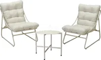 ProGarden Loungestoel Set 3-delig Beige - thumbnail