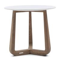 Rivièra Maison Ronde Bijzettafel 'Casone' Marmer en eikenhout, 60cm - thumbnail