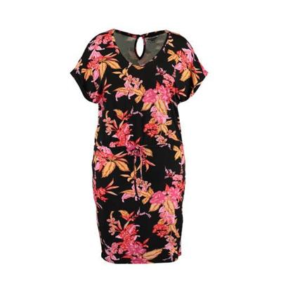 MS Collection gebloemde tuniek zwart/roze/rood MS Collection gebloemde tuniek zwart/roze/rood