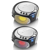 Lenco SCD-550SI Draagbare FM-radio CD/MP3/USB/Bluetooth-speler® met LED-verlichting Zilver - SCD-550SI - thumbnail