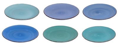Cookinglife Dinerborden Delice Blauw ø 26,5 cm - 6 stuks