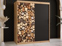 Kledingkast DREMBO 2 schuifdeuren 150 cm artisan eik - thumbnail