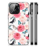 iPhone 14 Pro Max Bloemen Hoesje Butterfly Roses - thumbnail
