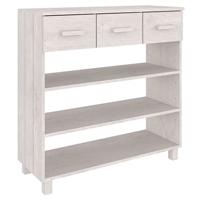 Wandtafel HAMAR 90x35x90 cm massief grenenhout wit - thumbnail