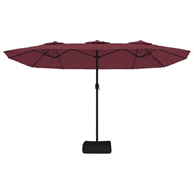 VidaXL Parasol dubbel dak 449x245 cm bordeauxrood VidaXL Parasol dubbel dak 449x245 cm bordeauxrood
