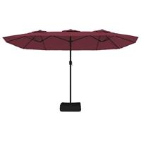 VidaXL Parasol dubbel dak 449x245 cm bordeauxrood - thumbnail