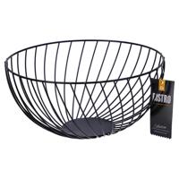 Excellent Houseware Fruitmand Metaal Zwart 25x12 Cm - thumbnail